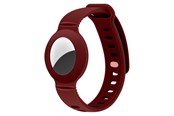 Mobil - Andre tilbehør - Lippa Silicone Wristband for AirTag and Smart Finder – Red - LPCOVER0051