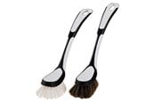 Rengjøring - G.Funder Dishwashing brush with real clean hair. Handle in plastic and rubber. - 5701137000219