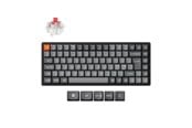 Tastatur - Keychron K2 MAX QMK/VIA Wireless Tri-Mode - Super Red - Gamingtastatur - Uten numpad - Nordisk - Svart - K2M-J1-BO