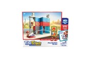 Byggesett - Tile Town Fire Station Magnetic Tiles Playset 46 pcs - 90305