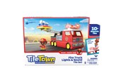 Byggesett - Tile Town Firetruck Magnetic Tiles Building Vehicle Playset 11 pcs - 90314