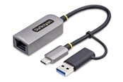 Nettverksadapter - StarTech.com 2.5GbE USB-C to Ethernet Adapter with USB-A Converter - network adapter - USB-C 3.2 Gen 1 / Thunderbolt 3 - 10M/100M/1G/2.5 Gigabit Ethernet - U2GA-USB-C-ETHERNET