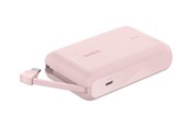 Nødlader - Belkin BoostCharge power bank - with integrated cable - 24 pin USB-C - 20 Watt Nødlader - 10000 mAh - BPB021HQPK