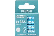 Batteri - Deltaco Ultimate Lithium Batteries LR03/AAA - 4-pack - ULT-R03LI-4P