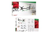 Veggmontering, AV-braketter & AV-møbler - Barkan mounting kit - full-motion - for TV - extra long - black - Max 50 kg - recommended for 13"-83" - BM443XL