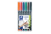 Skrive- & Tegneverktøy - Staedtler Universal pen Lumocolor perm B 6pcs - 314 WP6