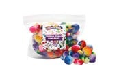 Arts & Crafts - Tilbehør - Colorations - Rainbow Striped Pom Poms 180pcs. - COLORPCH