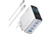 Mobil - Adaptere og ladere - Anker Lader 140W 4-Port m/USB-C Kabel - Sølv - B2697G41