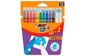 Skrive- & Tegneverktøy - BIC Kids Coloring & Erasing 10 + 2 free - 920295