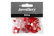 Kreative leker - Creativ Company Glass Beads Various Ladybug Heart Leaves 60 grams - 684230