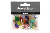 Kreative leker - Creativ Company Glass Beads Various Leaves and Flowers 60 grams - 684260