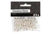 Kreative leker - Creativ Company Beads Silver 50pcs. - 698241