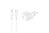 Mobil - Adaptere og ladere - GEAR Charger 220V 1xUSB-C PD/PPS 30W + USB-C to USB-C Cable - White - 665138