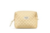 Annen personlig pleie - Karen Large toiletry bag in yellow checkered quilt - 10073-2