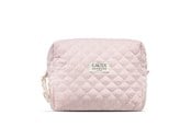 Annen personlig pleie - Karen Large toiletry bag in pink checkered quilt - 10073-35