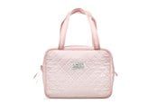 Annen personlig pleie - Karen Large toiletry bag with handle in pink checkered quilt - 10075-35