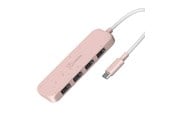 USB-hub - j5create JCH341ER - USB-C to 4-Port Type-A Hub USB-hub - USB 3.2 - 4 porter - Rosa - JCH341ER-N