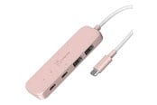 USB-hub - j5create JCH342ER - hub - eco-friendly USB-C - 4 ports USB-hub - 4 porter - Rosa - JCH342ER-N