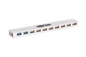 USB-hub - Eaton series 10-Port USB 3.0 / USB 2.0 Combo Hub - USB Charging 2 USB 3.0 & 8 USB 2.0 Ports USB-hub - 10 porter - Hvit - U360-010C-2X3