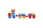 Treleker - Goki - Rubber Wooden Block Train Mumbai 7 pieces. - 53839
