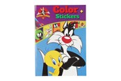 Kreative leker - Boek Specials Nederland BV Warner Bros Color Coloring Book Looney Tunes with Stickers - 8716745023977
