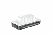 Mobil - Adaptere og ladere - 4smarts Charging station Team 100W 1x USB-A port 5x USB-C ports includes 6 cables space grey - 541277