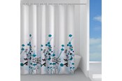 Baderomstilbehør - Gedy Dusjforheng blå blomst 120x200 cm - 12310