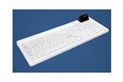 Tastatur - Cherry Active Key AK-C8200F - keyboard - hygiene - with smart ID card reader - QWERTY - Nordic - black / white Input Device - Tastatur - Nordisk - Hvit - AK-C8200F-UV-BW/NOR