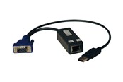 Repeater, forsterkere, bridges og transceivere - Eaton Series USB Single Server Interface Unit Virtual Media KVM Switch HD15 USB RJ45 TAA - B078-101-USB-1