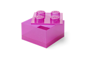 Barnerom - LEGO Storage Brick 4 Top Lid Glitter Medium Violet - 40090801