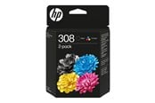 Printertilbehør blekk/toner - HP 308 / 6L6S6UE - 2-Pack Black and Color (Cyan Magenta Yellow) Ink - 6L6S6UE