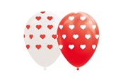 Leketøy - Globos Balloons Hearts Red/White 30cm 8pcs. - 1129011