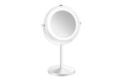 Sminkespeil - Gillian Jones Double-Sided Wall Mirror in White with LED Light - x1/x10 Magnification - 10384-90