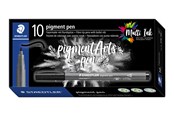 Skrive- & Tegneverktøy - Staedtler pigment pen intense black 10 pcs. - 376-99