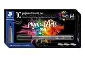 Skrive- & Tegneverktøy - Staedtler pigment brush pen 10 pcs bordeaux red - 371-23