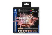 Skrive- & Tegneverktøy - Staedtler pigment brush pen PortraitCol 12pcs - 371 C12-4