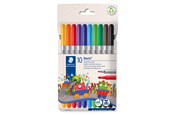 Skrive- & Tegneverktøy - Staedtler Fibre tip pen 2tips N 10pcs.wallet - 320 C10