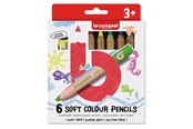 Skrive- & Tegneverktøy - Bruynzeel Kids Soft Colored Pencils 6 pcs. - 60119006