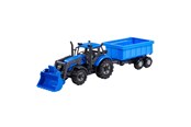 Leketøysbil - Cavallino Toys Cavallino Tractor with Loader and Trailer Dump Truck Blue Scale 1:32 - 1255FM04