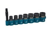 Verktøy - Makita E-12289 Impact Socket And Adapter Set - 8 Pieces - E-12289