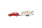 Modellbiler - Toi-Toys - Metal Pull-back Car with Caravan 1:48 - 21852A