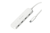 USB-hub - j5create 4-Port USB-C Type-C Hub USB-hub - 4 porter - Hvit - JCH345EW-N