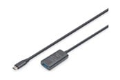 USB - DIGITUS - USB extension cable - 24 pin USB-C to USB-A 3.2 - 5 m - DA-73110
