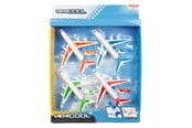 Leketøysbil - Toi-Toys - Vehicool Pull Back Airplanes 4pcs. - 26854A