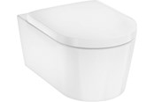 Toaletter, toalettseter, bidéer og reservedeler - Hansgrohe EluPura S wall-hung toilet 540 w/flush rim with SC/QR seat with lid, white - 61119450