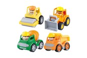 Leketøysbil - PLAY - Mini Construction Vehicles with Figures Playset 8pcs. - 9441