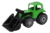 Utendørsleker - Plasto  Tractor with frontloader. Green. 32 cm - 1674000GRB