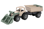 Utendørsleker - Plasto Soft Neutrals Tractor with trailer and fron - 1672000SNC