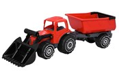 Utendørsleker - Plasto Tractor with frontloader & trailer 56.5 cm - 1672000REB