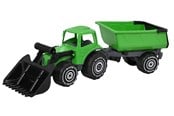 Utendørsleker - Plasto Tractor with frontloader & trailer 56.5 cm - 1672000GRB